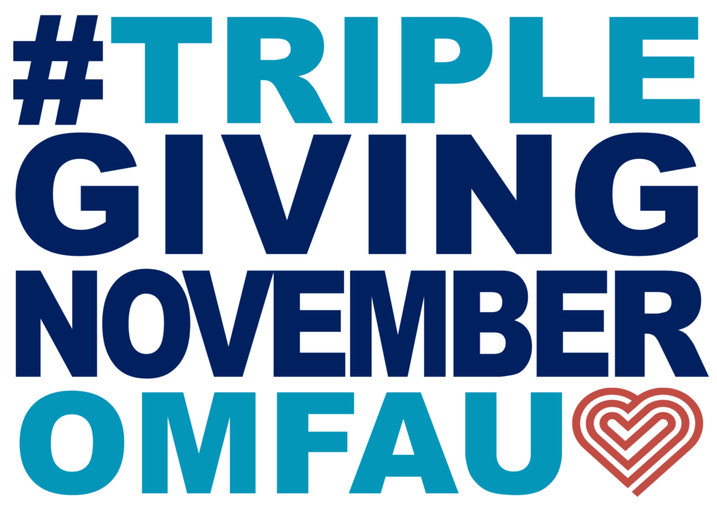 Triple Giving November logo for OMF Australia